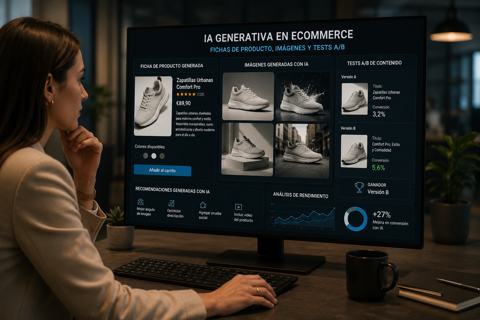 IA Generativa en Ecommerce: Fichas de Producto, Imágenes y Tests A/B