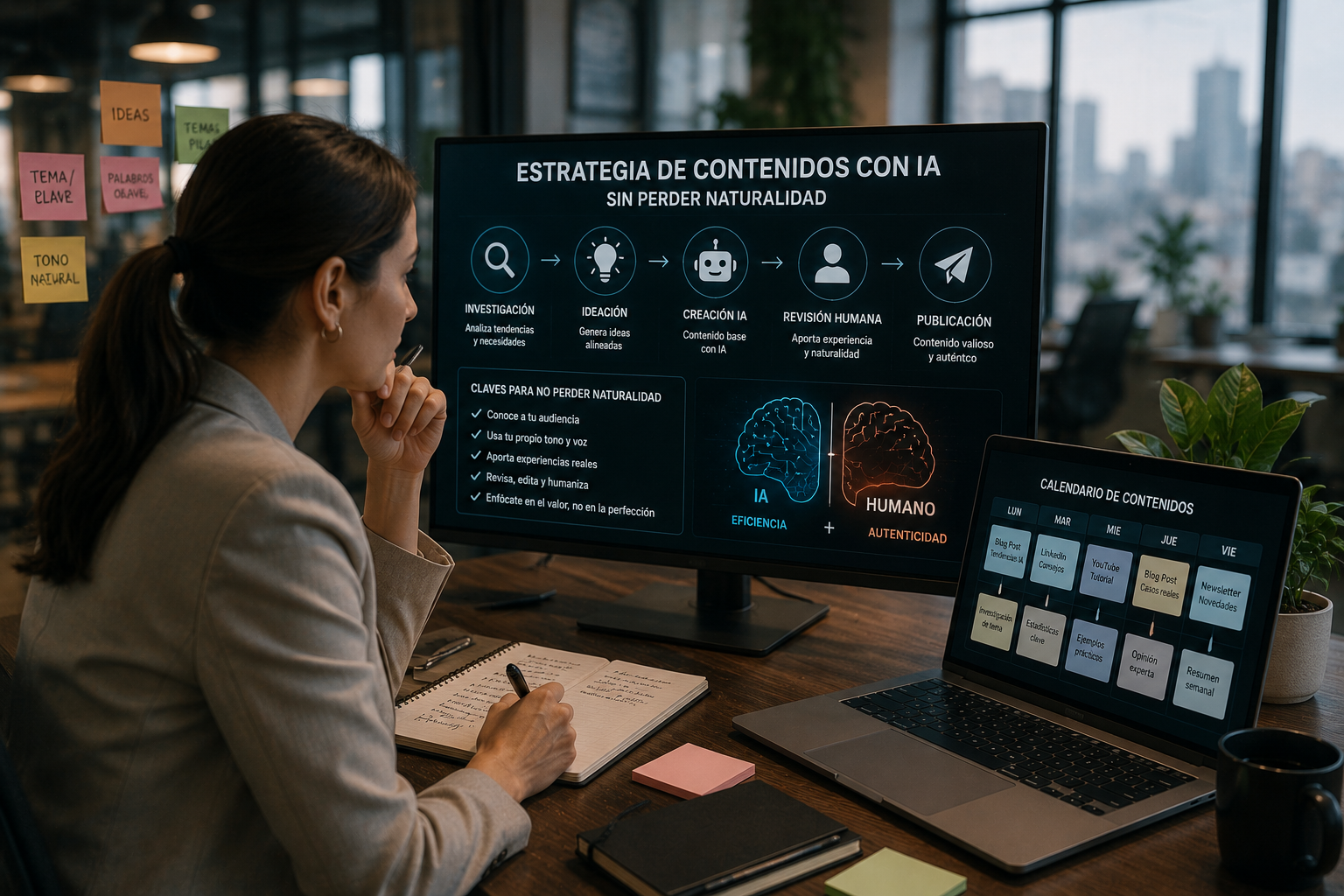 Cómo Crear una Estrategia de Contenidos con IA Sin Perder Naturalidad