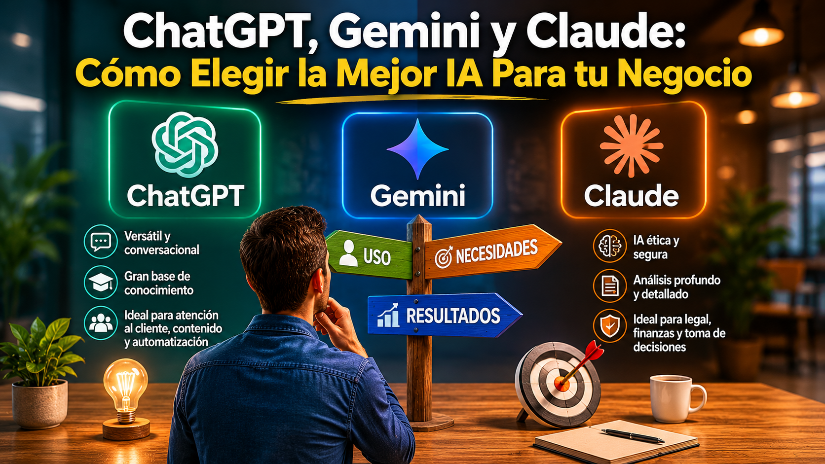 ChatGPT, Gemini y Claude: Cómo Elegir la Mejor IA Para tu Negocio