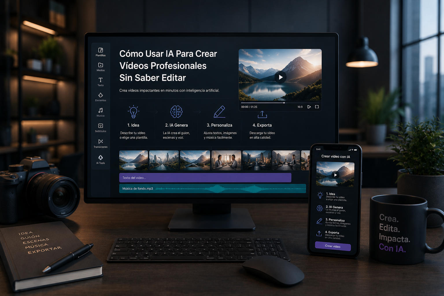Cómo Usar IA Para Crear Vídeos Profesionales Sin Saber Editar
