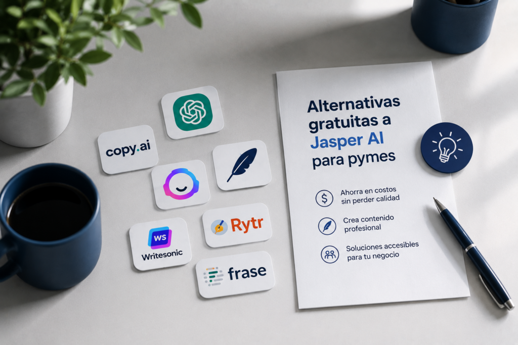Alternativas gratuitas a Jasper AI para pymes