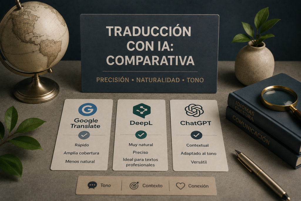 IA para traducir textos sin perder el tono natural: comparativa