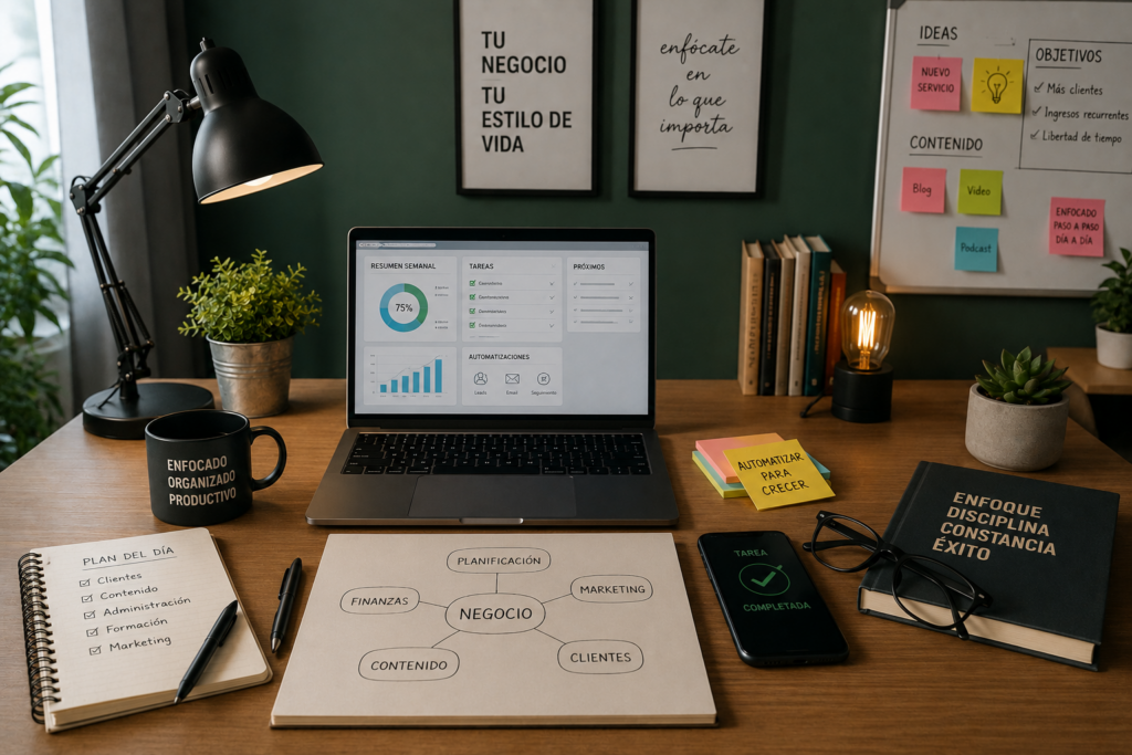 Cómo organizar tu negocio con IA si trabajas solo (guía para autónomos)