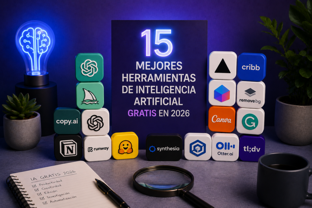 Las 15 mejores herramientas de inteligencia artificial gratis en 2026